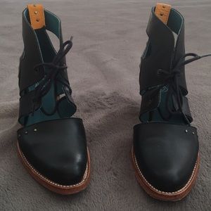 P.S Kaufman ankle boots black in leather